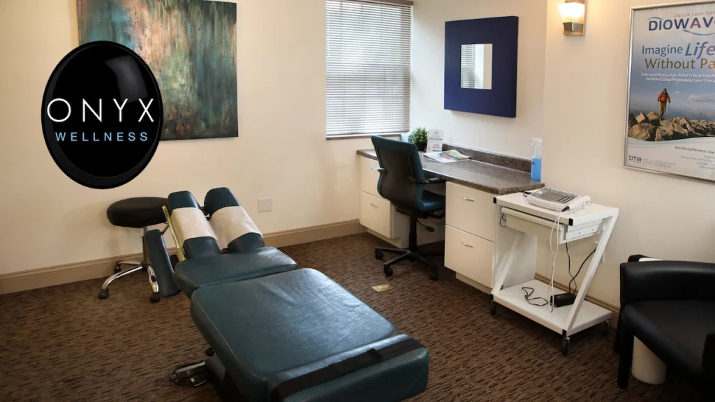 high-power laser therapy suite at Onyx Wellness in Greensburg, PA
