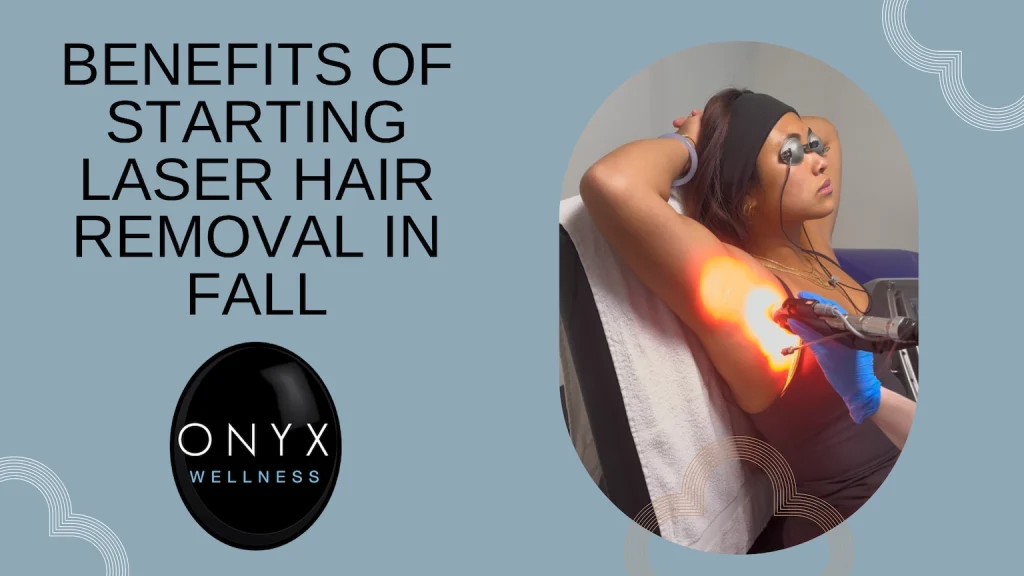 a female patient receives underarm laser hair removal treatment